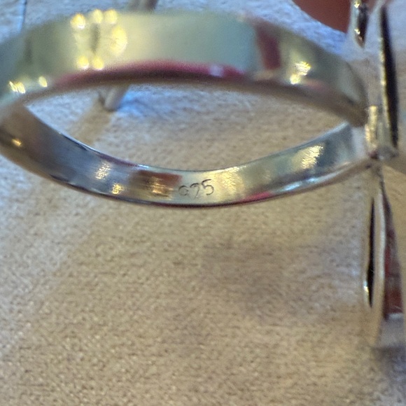 Red Mojave Turquoise Dragonfly Ring OS - Picture 4 of 6